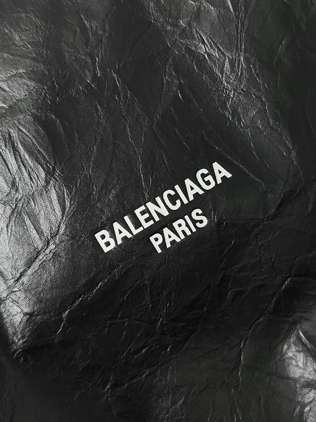 CRUSH SMALL TOTE BAG 26 IN BLACK CRUSHED CALFSKIN GOLD HARDWARE