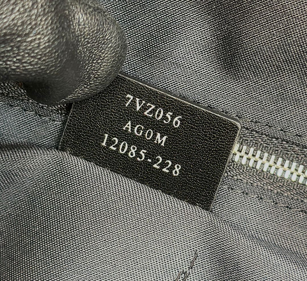 FENDI STRIKE LARGE 46 FF MIDNIGHT BLUE JACQUARD FABRIC BACKPACK