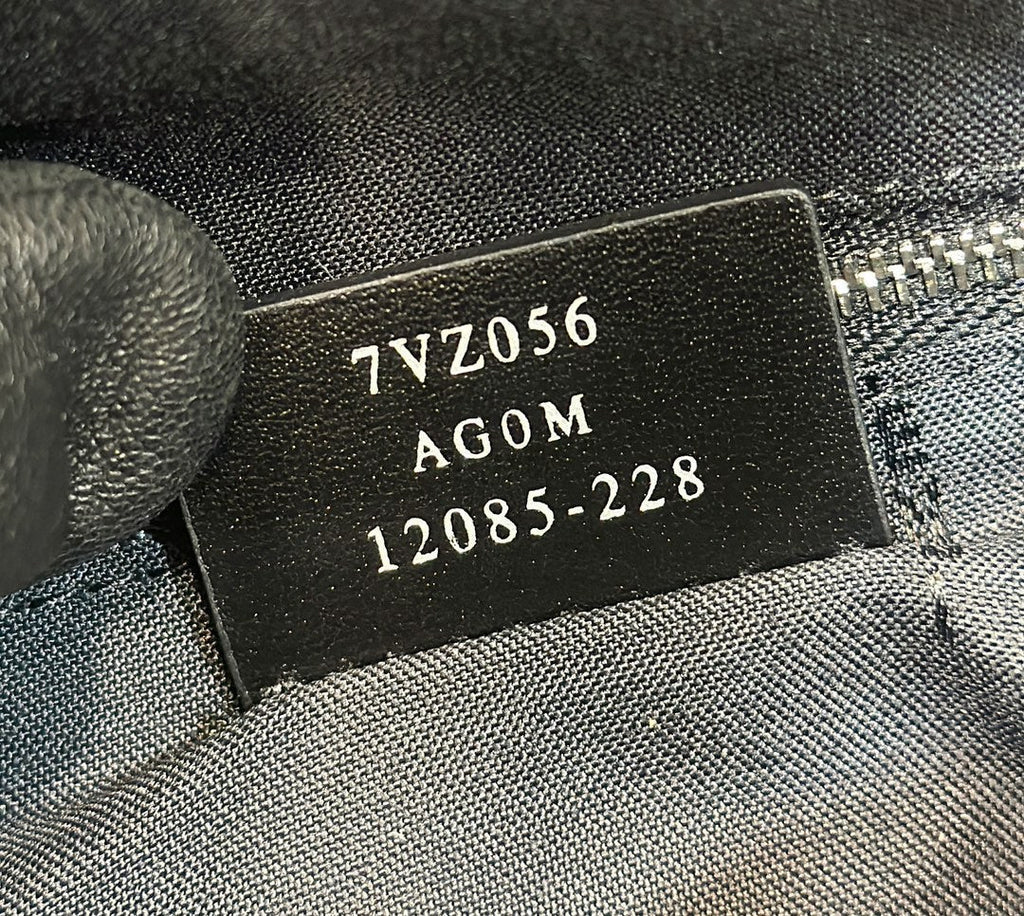 FENDI STRIKE 41 MEDIUM FF MIDNIGHT BLUE JACQUARD FABRIC BACKPACK