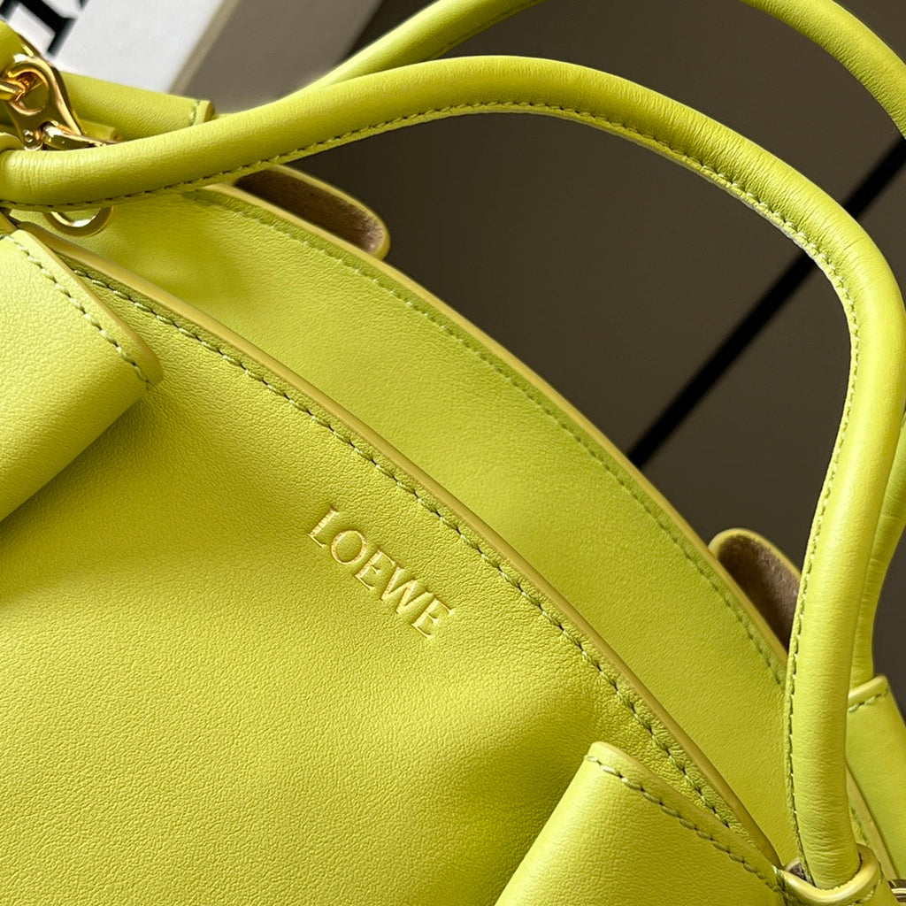 PASEO DUMPLING 31 BAG IN NEON YELLOW NAPPA CALFSKIN