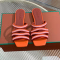 LP SPRIGHTLY CHARMS FLAT SANDAL BURNT ORANGE CALFSKIN