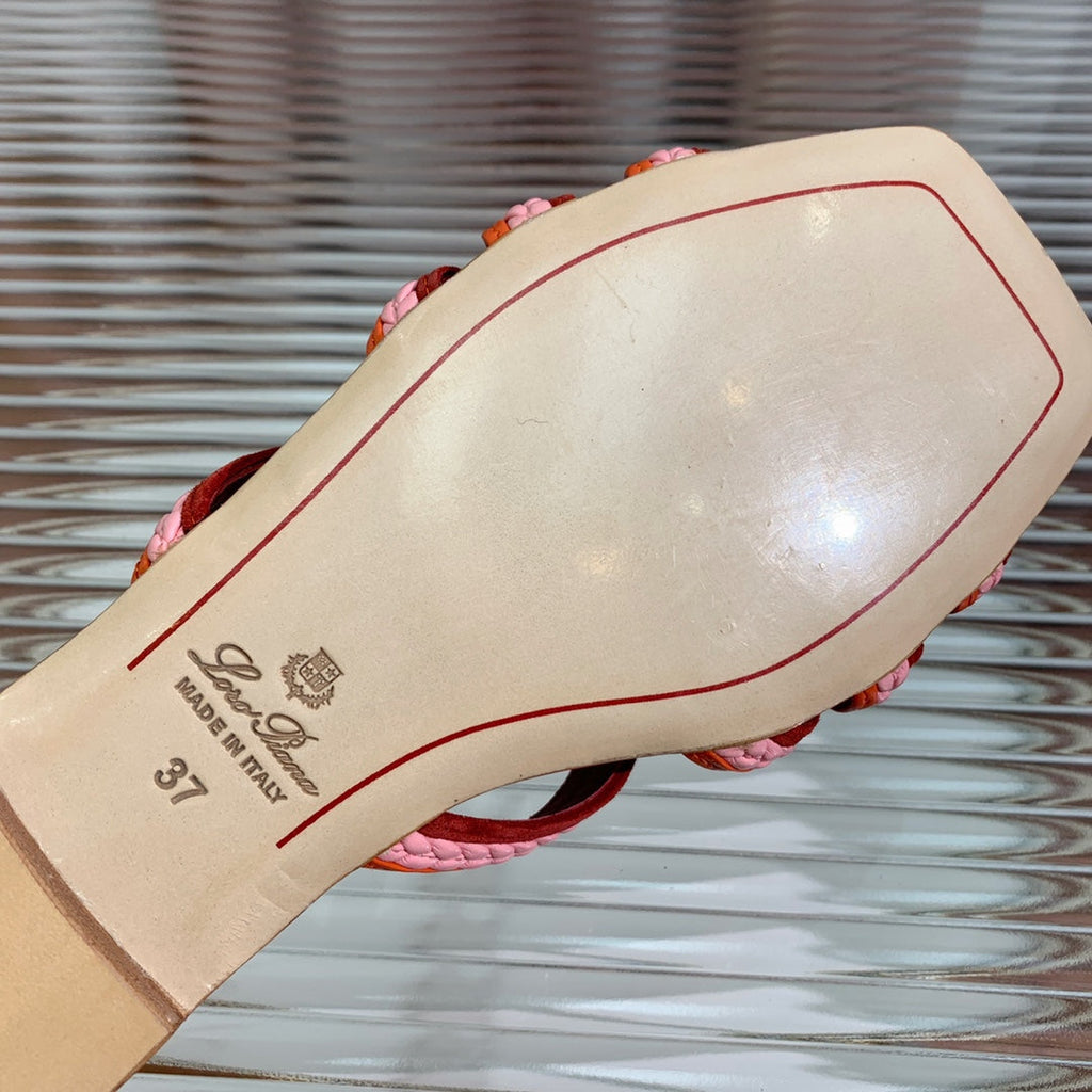 LP SPRIGHTLY CHARMS FLAT SANDAL BURNT ORANGE CALFSKIN