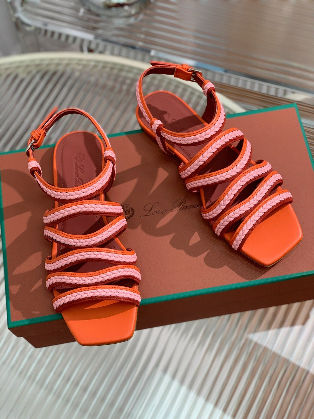 LP SPRIGHTLY CHARMS SANDAL BURNT ORANGE CALFSKIN