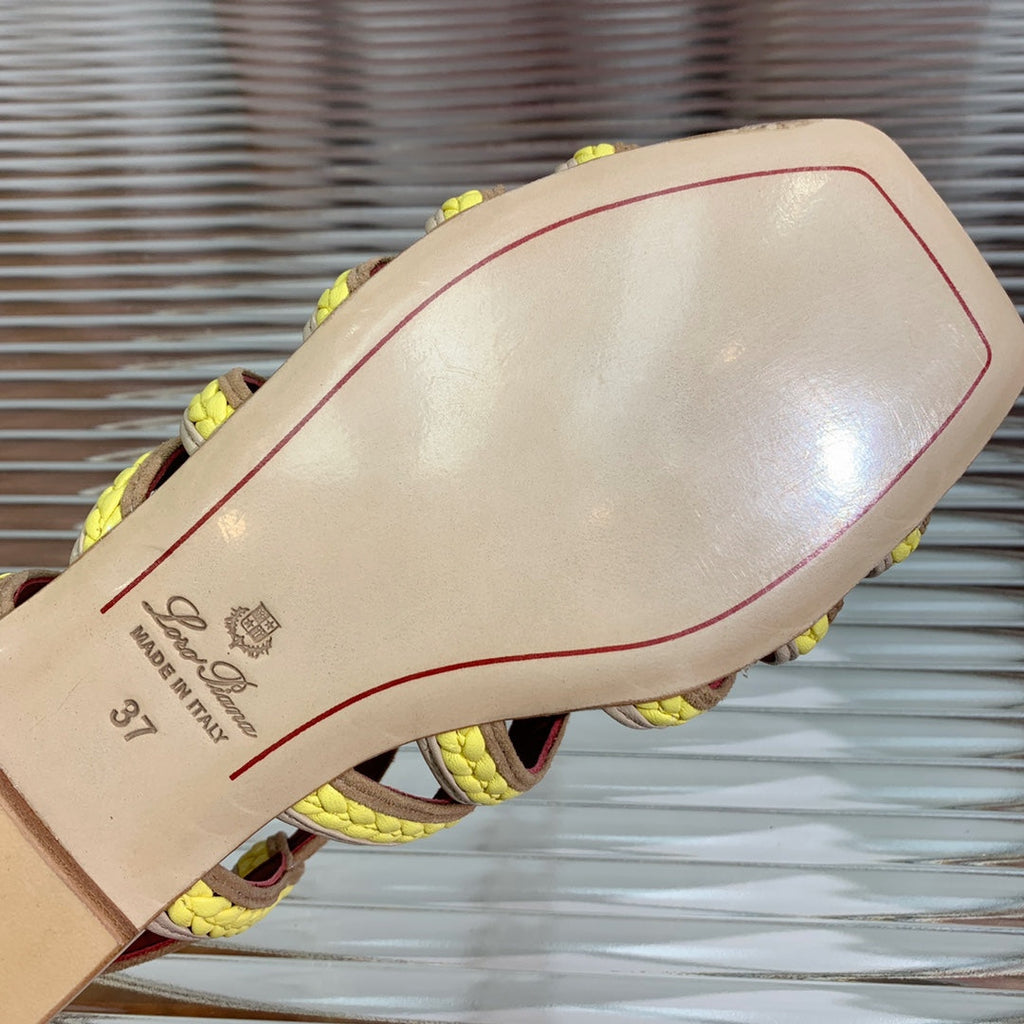 LP SPRIGHTLY CHARMS SANDAL LEMON CALFSKIN