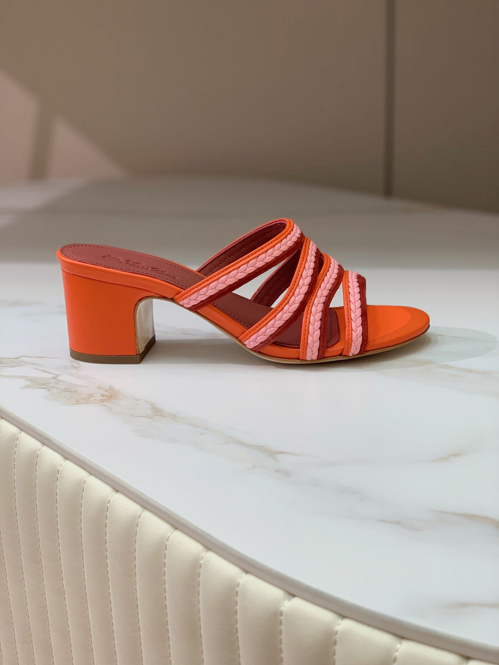 LP SPRIGHTLY CHARMS MID-SANDAL BURNT ORANGE CALFSKIN