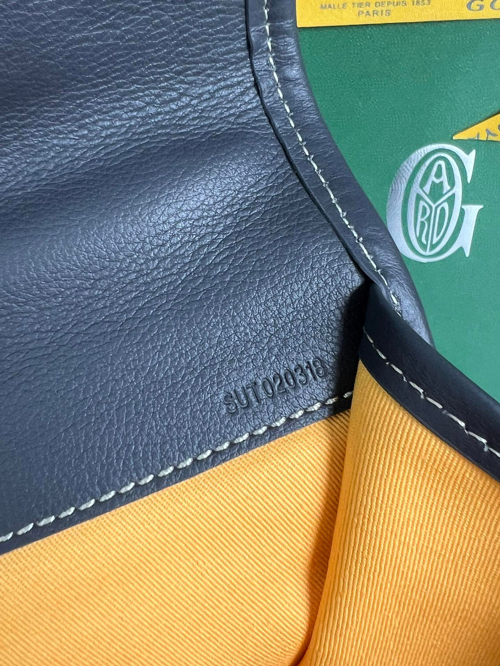 SAINT LÉGER BACKPACK 35 IN BLACK GOYARDINE CANVAS AND CALFSKIN WITH CARTOON PATCH