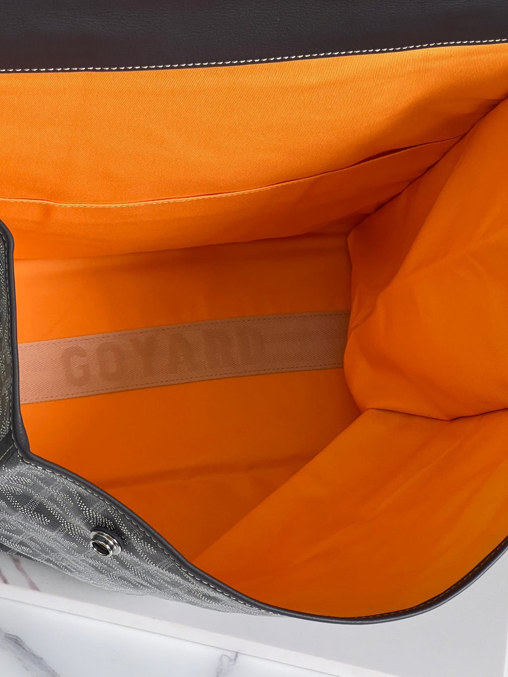 SAINT LÉGER BACKPACK 35 IN BLACK GOYARDINE CANVAS AND CALFSKIN WITH CARTOON PATCH