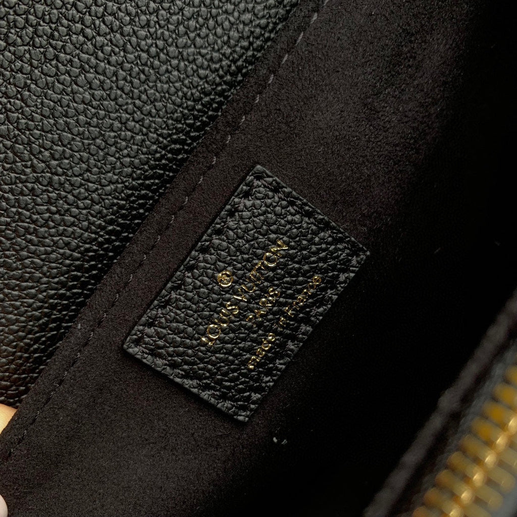 POCHETTE MÉTIS EAST WEST 21 IN GUN METAL EMBOSSED CALFSKIN GOLD HARDWARE