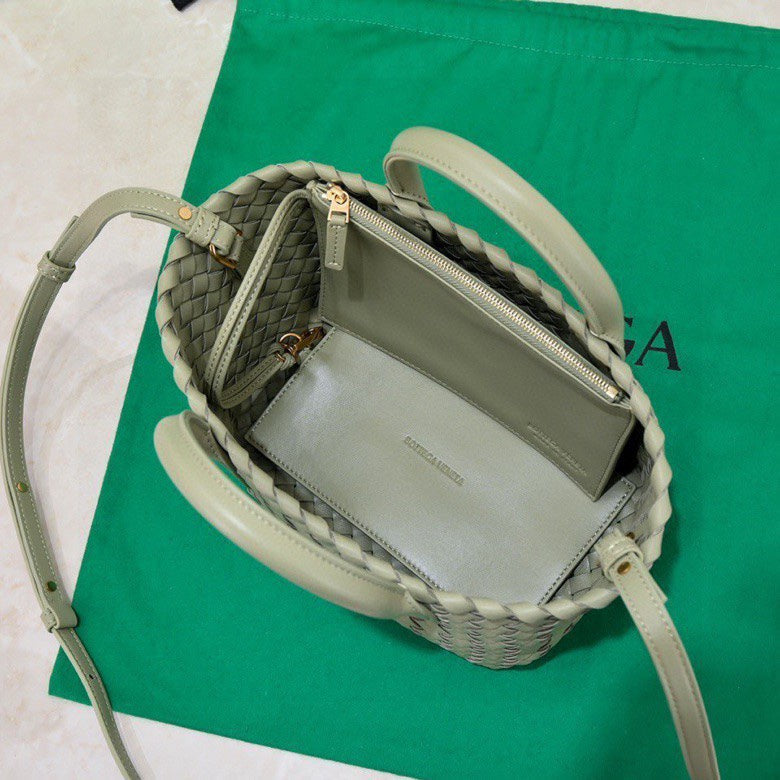 Mini Cabat 20cm Light Green Lambskin Ghw