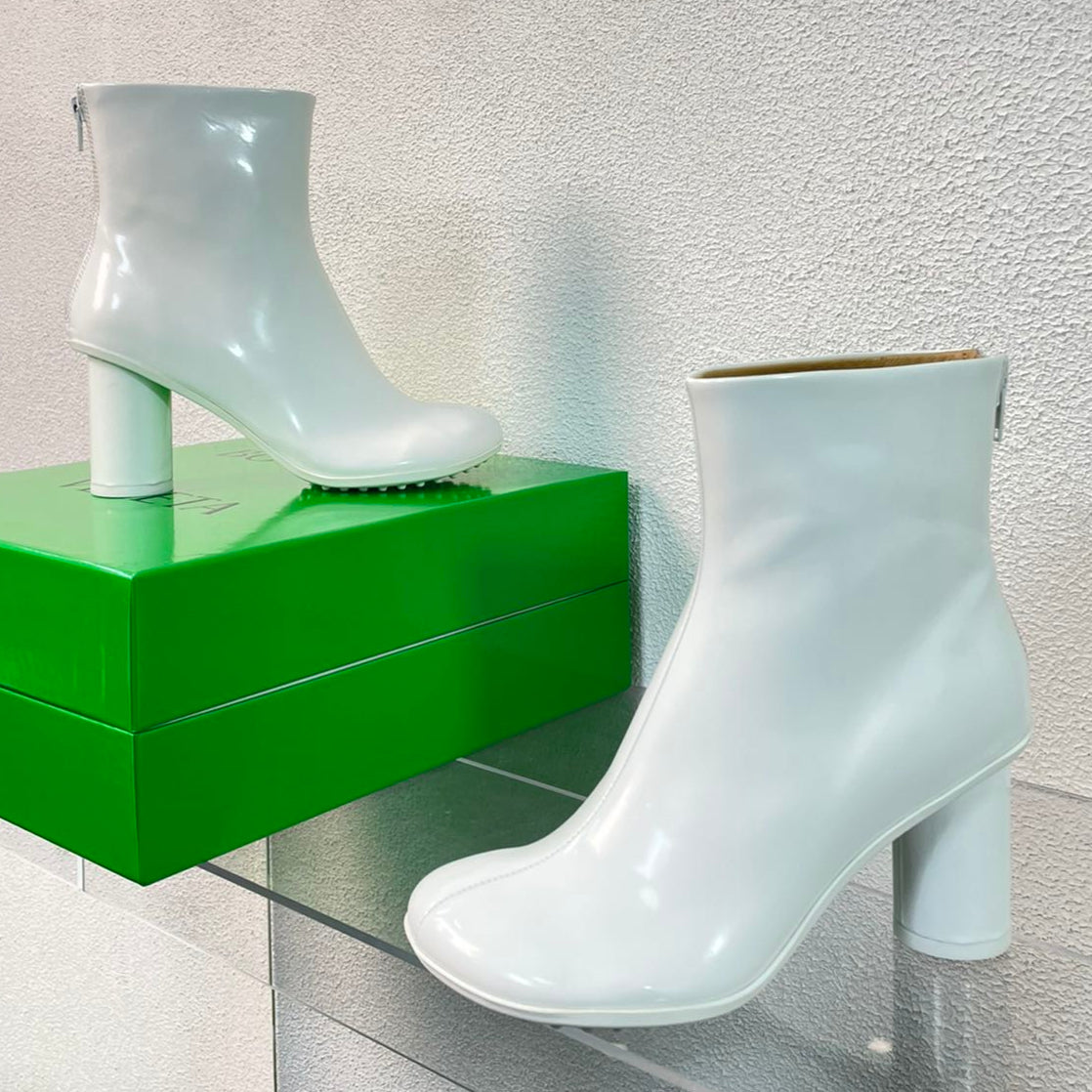 ATOMIC ANKLE BOOT IN WHITE CALFSKIN 75 MM