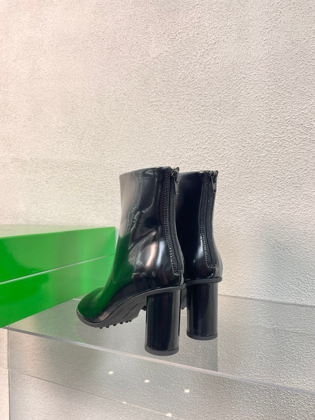 ATOMIC ANKLE BOOT IN BLACK CALFSKIN 75 MM