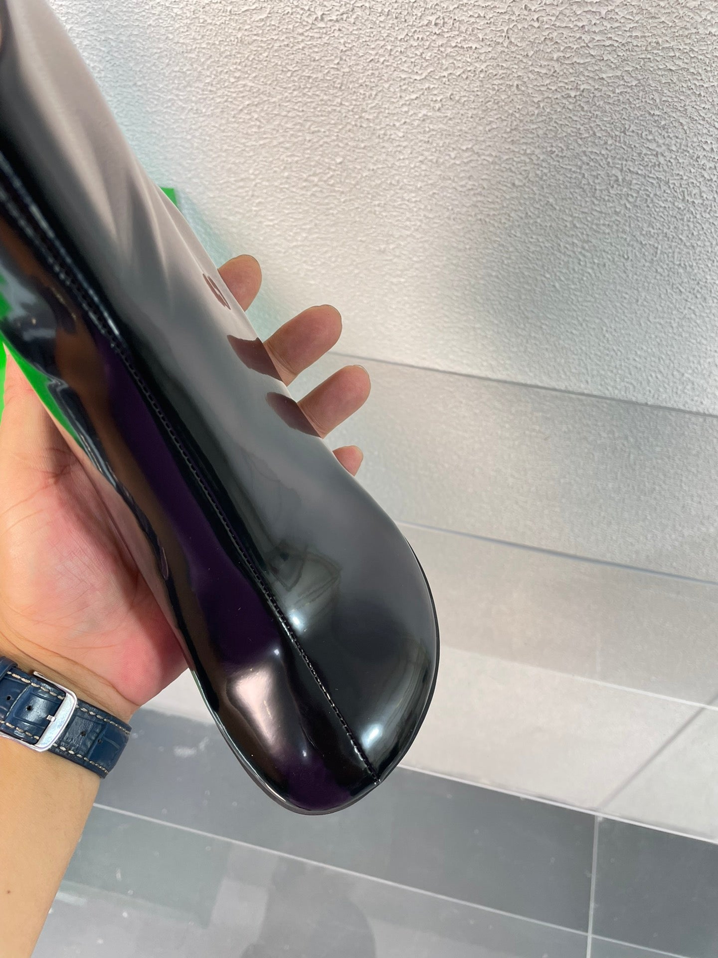 ATOMIC ANKLE BOOT IN BLACK CALFSKIN 75 MM