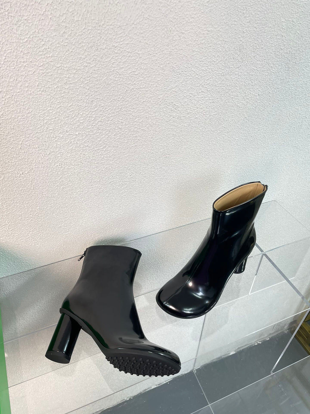 ATOMIC ANKLE BOOT IN BLACK CALFSKIN 75 MM