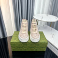 GG HIGH TOP SNEAKER FLATFORM CREAM CANVAS