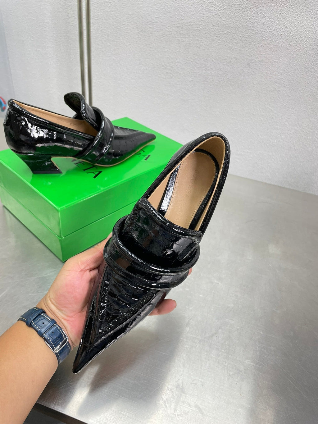 HIGH PUMP 35 MM IN BLACK PATENT CALFSKIN