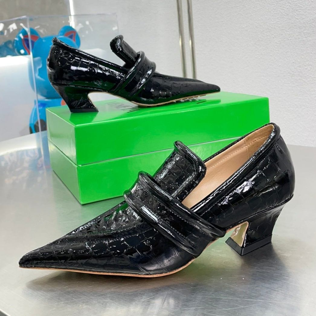 HIGH PUMP 35 MM IN BLACK PATENT CALFSKIN