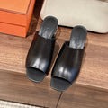 GLAM MULE 60 BLACK LAMBSKIN