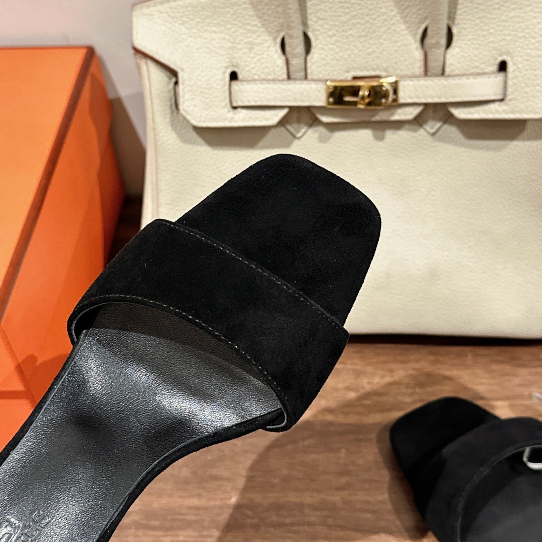 GLAM SANDAL 60 BLACK SUEDE