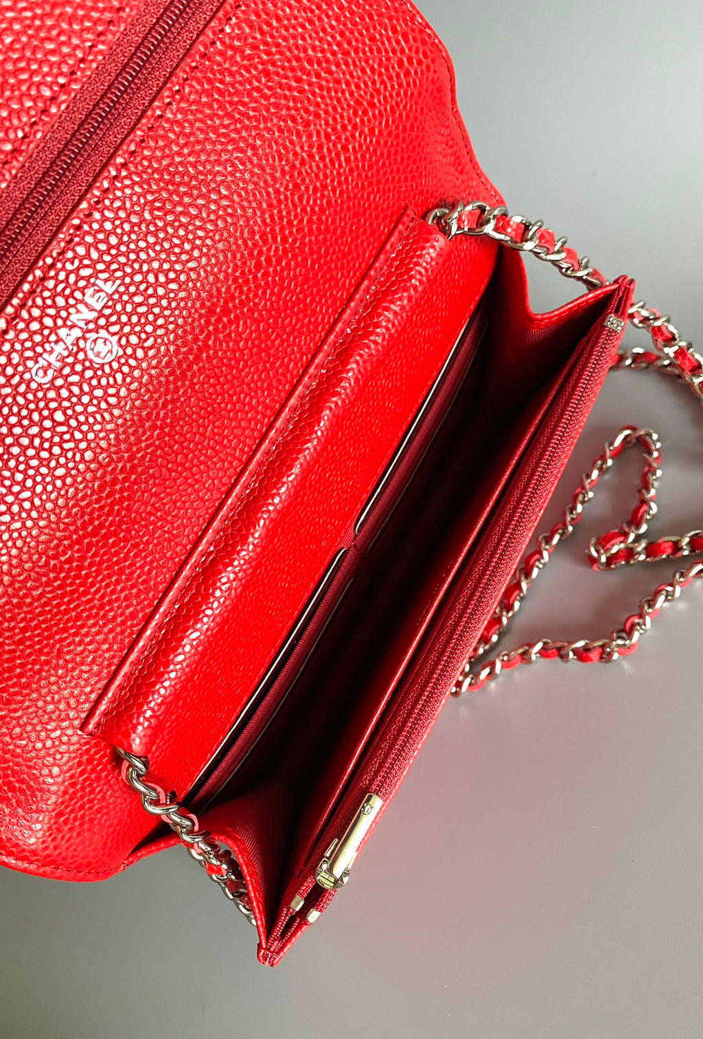 CC WOC 19 RED CAVIAR SILVER HARDWARE