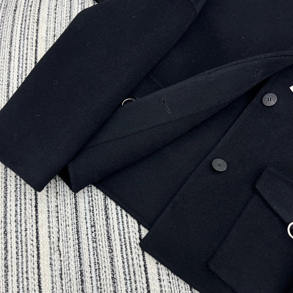 HERMES 25S SHORT REVERSIBLE CASHMERE COAT 254