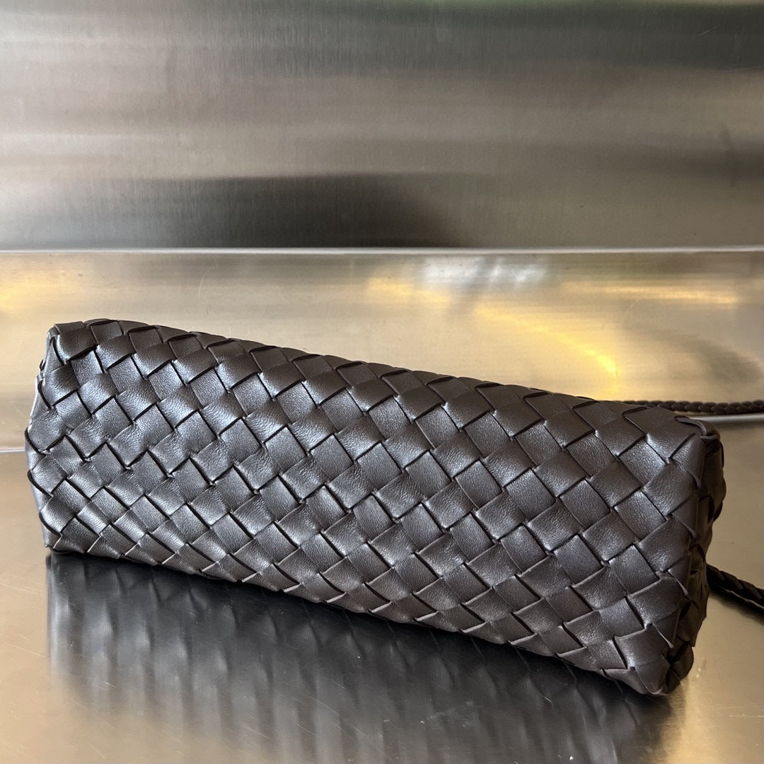 SMALL ANDIAMO 29 IN DARK BROWN LAMBSKIN