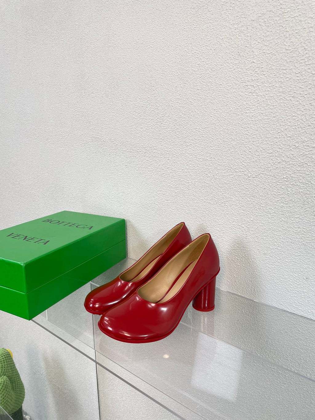 ATOMIC HIGH PUMP 9 CM IN RUBY RED CALFSKIN