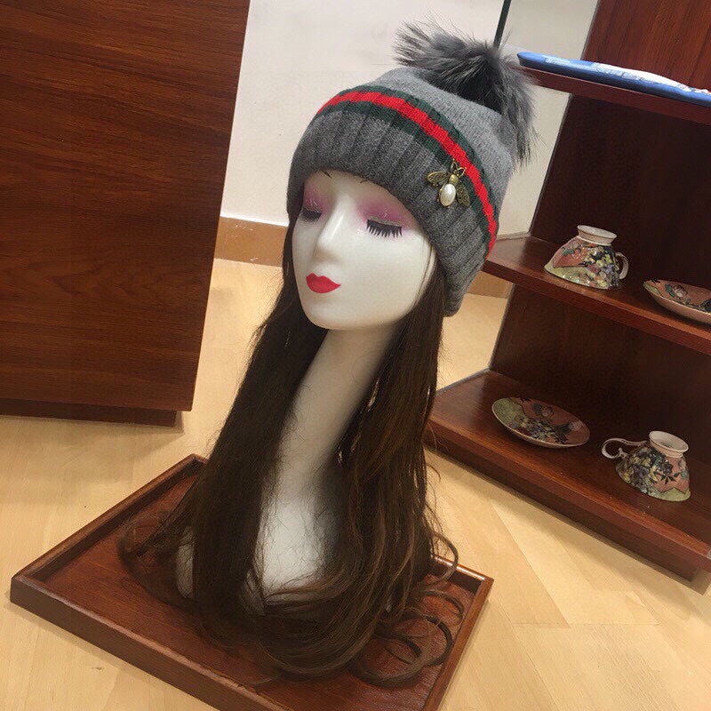 SET SCARF AND HAT IN SHARK GRAY WOOL AND CASHMERE 945024