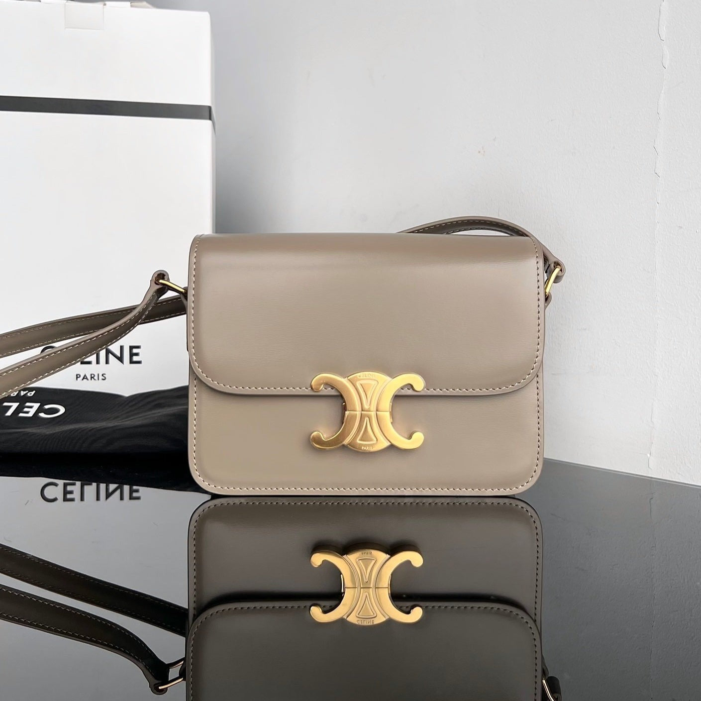 TRIOMPHE TEEN 22 PEBBLE GREY COWHIDE