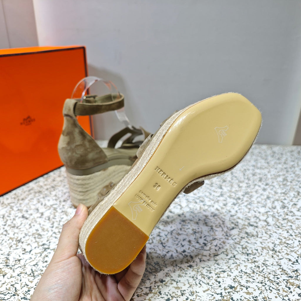 ELDA ESPADRILLE 80 MOCHA BROWN SUEDE