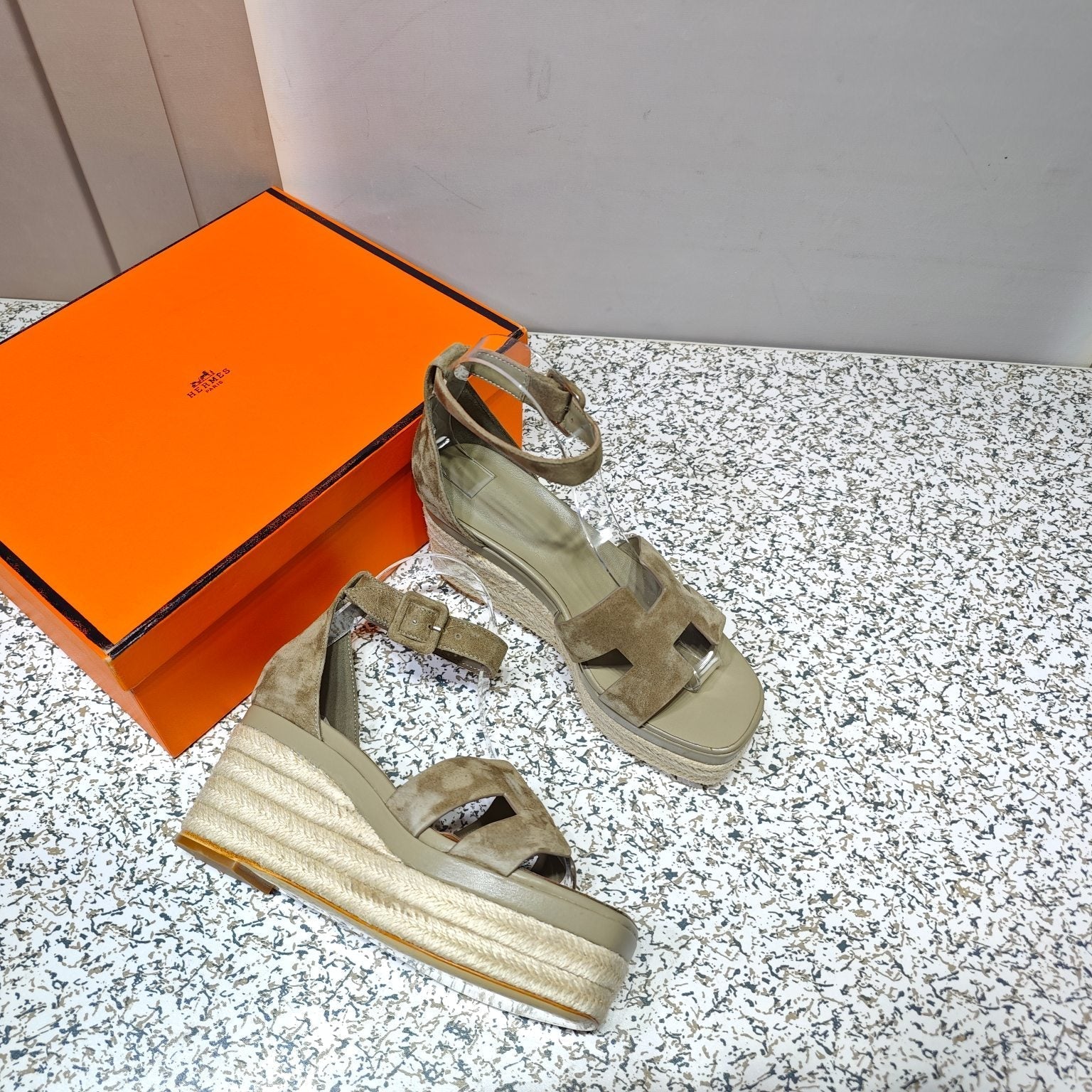 ELDA ESPADRILLE 80 MOCHA BROWN SUEDE