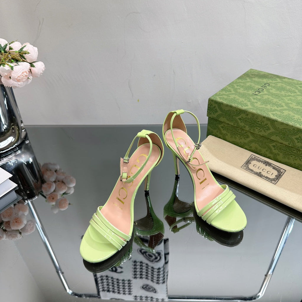 GG 105 HIGH HEEL SANDAL LIME LAMBSKIN