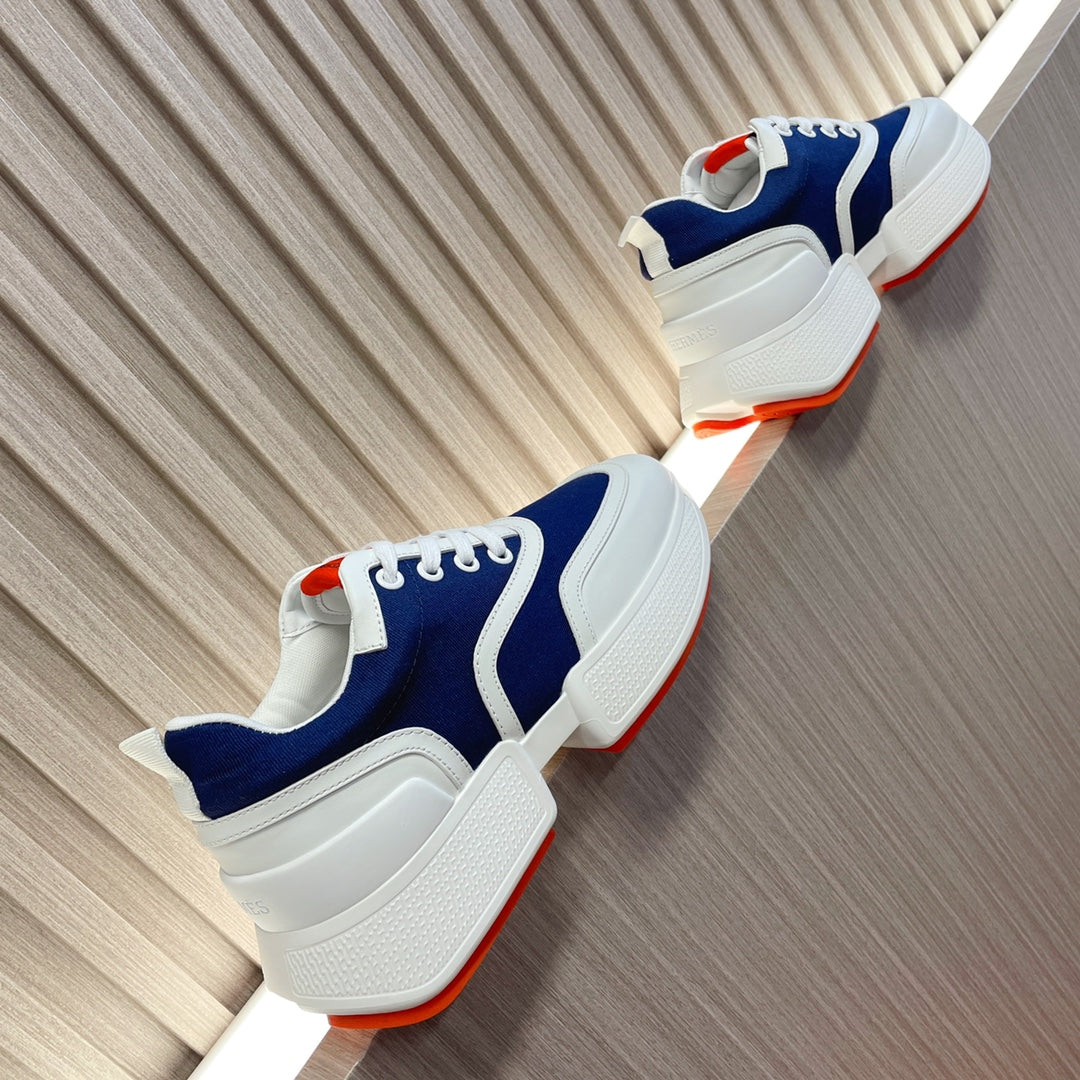 GIGA SNEAKER NAVY MIX WHITE CALFSKIN