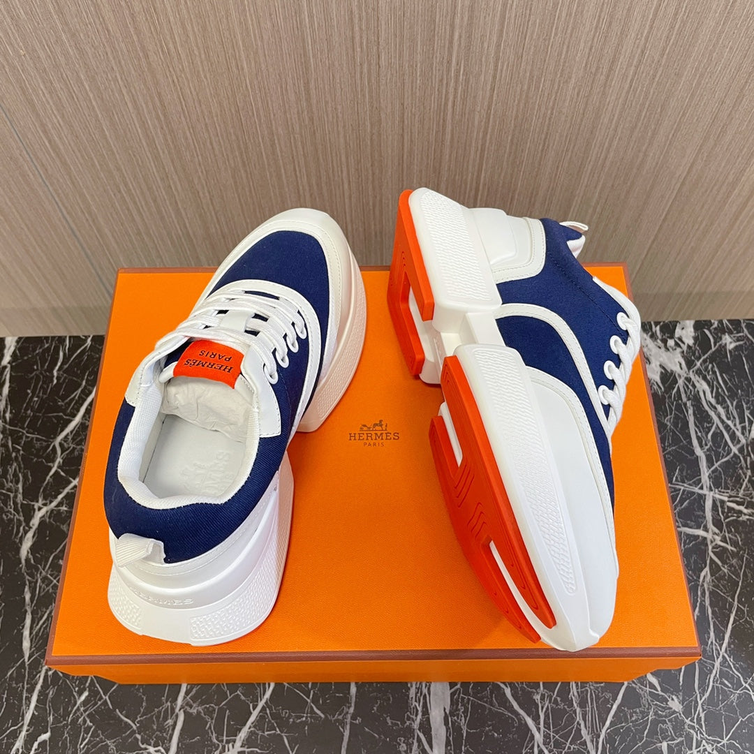 GIGA SNEAKER NAVY MIX WHITE CALFSKIN