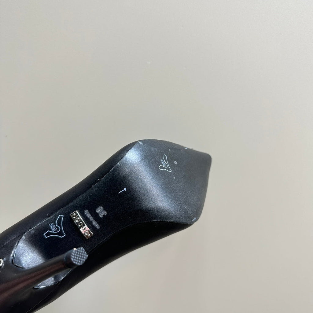 GG 105 BASIC HIGH HEEL BLACK LAMBSKIN