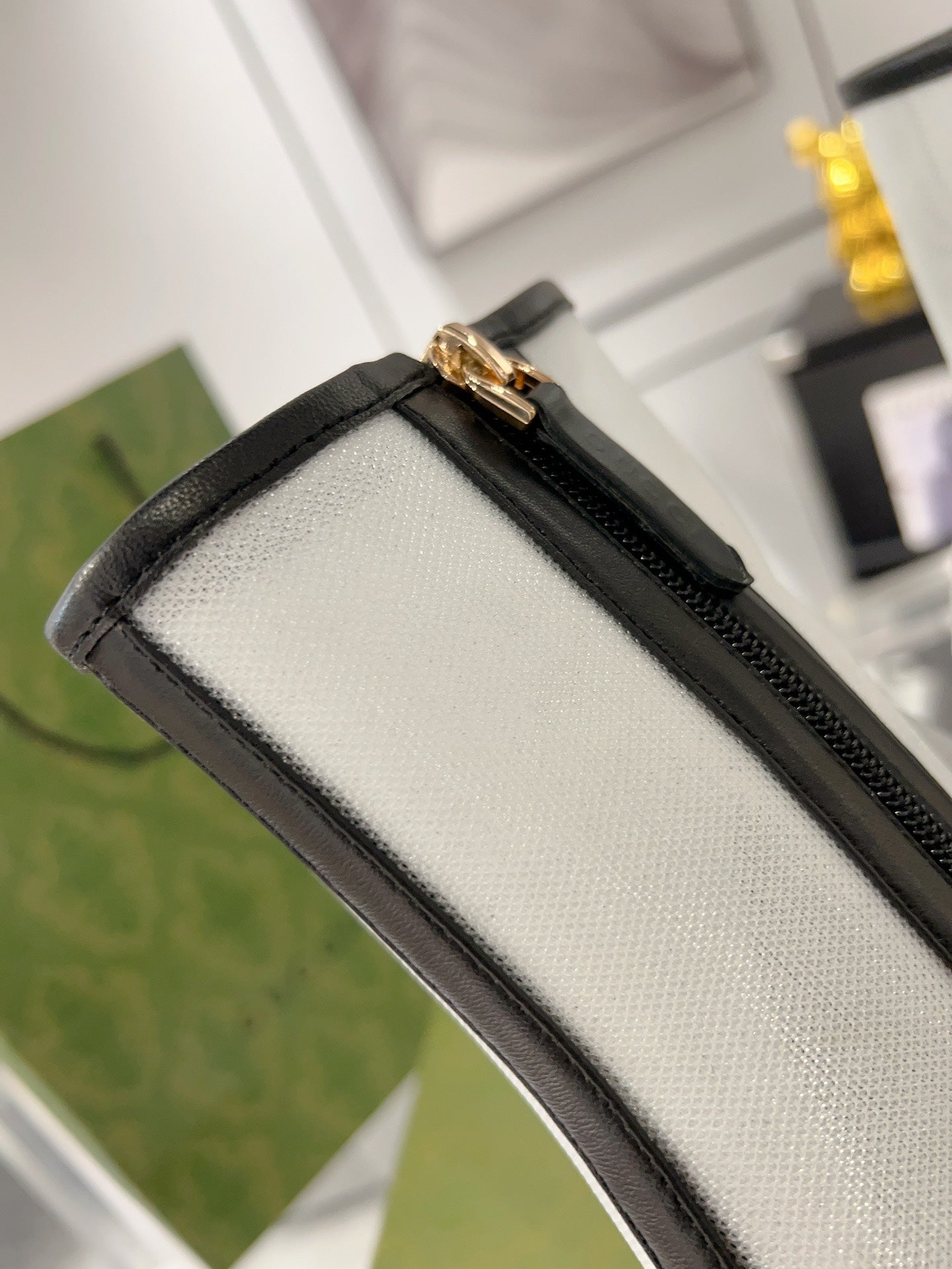 GG ANKLE BOOTS IN WHITE MIX BLACK MESH AND SHEEPSKIN