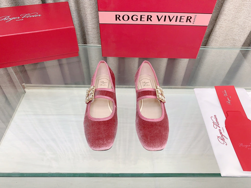 TRÈS VIVIER MARY JANE IN PINK VELVET