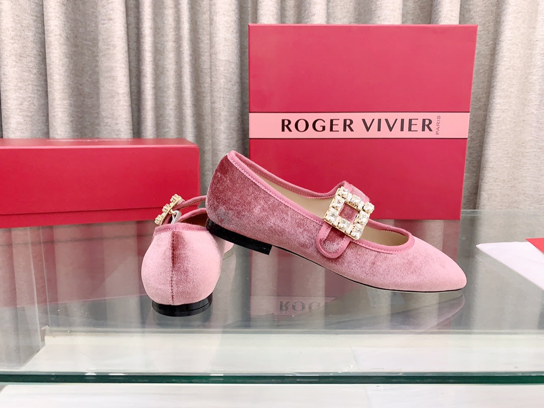 TRÈS VIVIER MARY JANE IN PINK VELVET