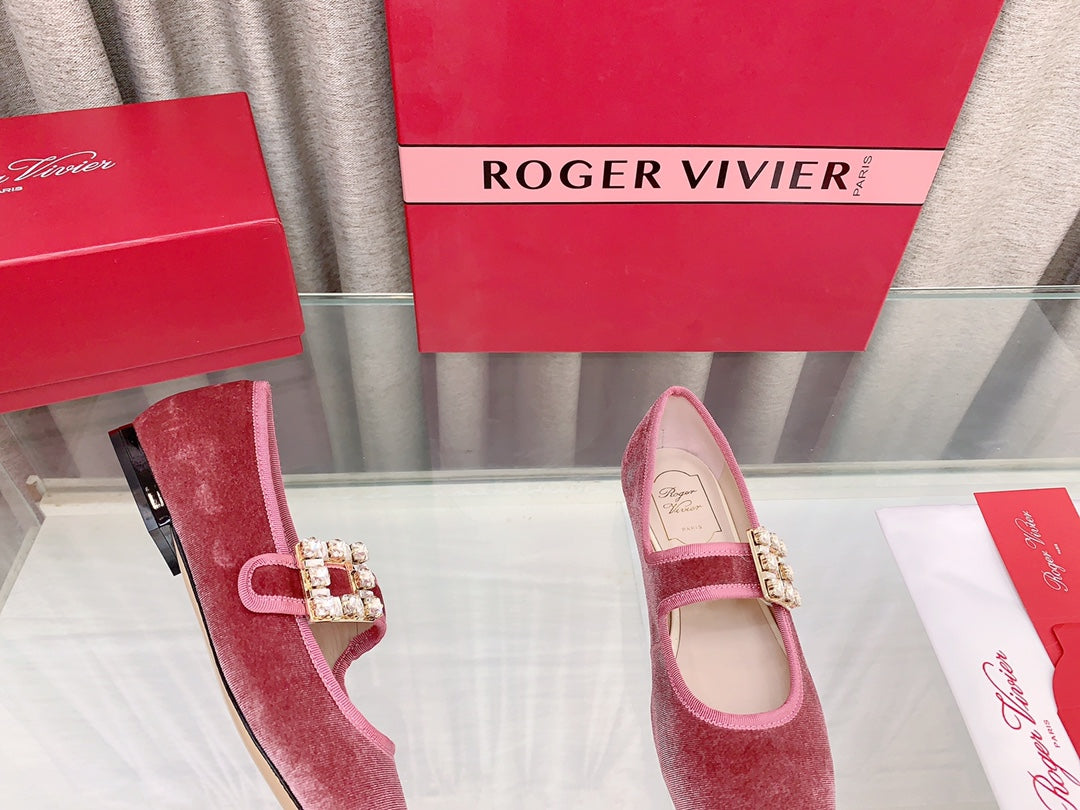 TRÈS VIVIER MARY JANE IN PINK VELVET