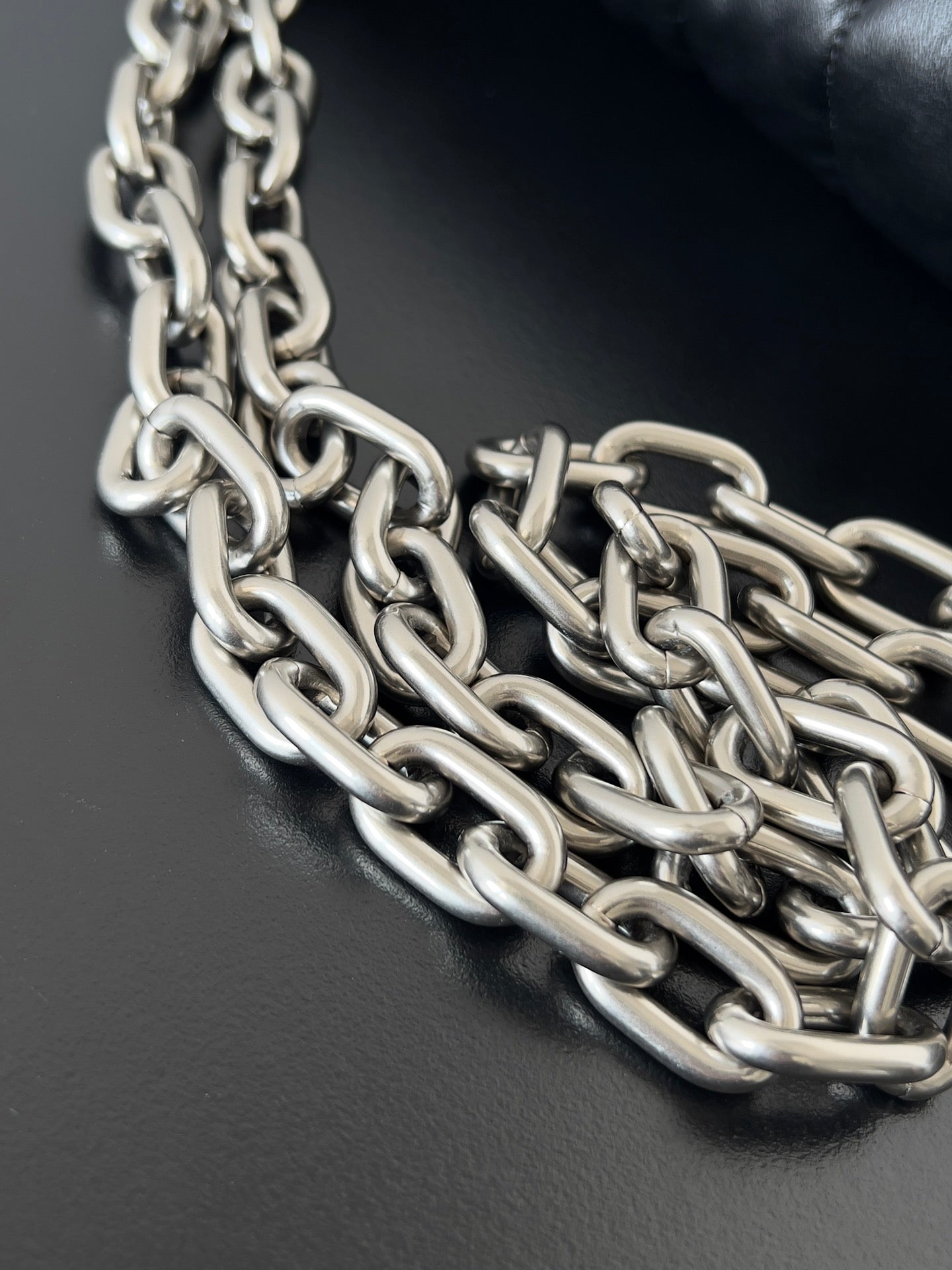 MONACO BAG 43 IN BLACK QUILTED THIN CALFSKIN SILVER HARDWARE