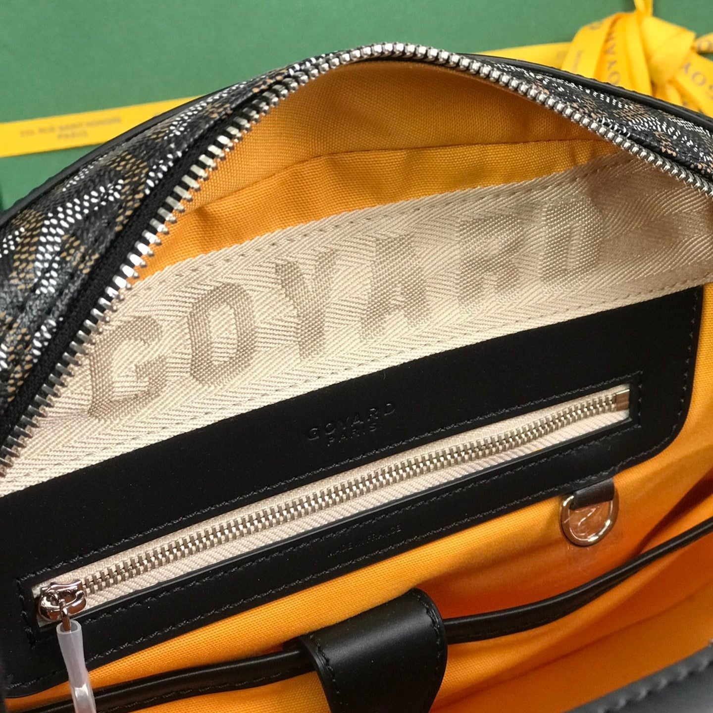 SAINT JEANNE BAG 35 IN BLACK GOYARDINE CANVAS AND CALFSKIN