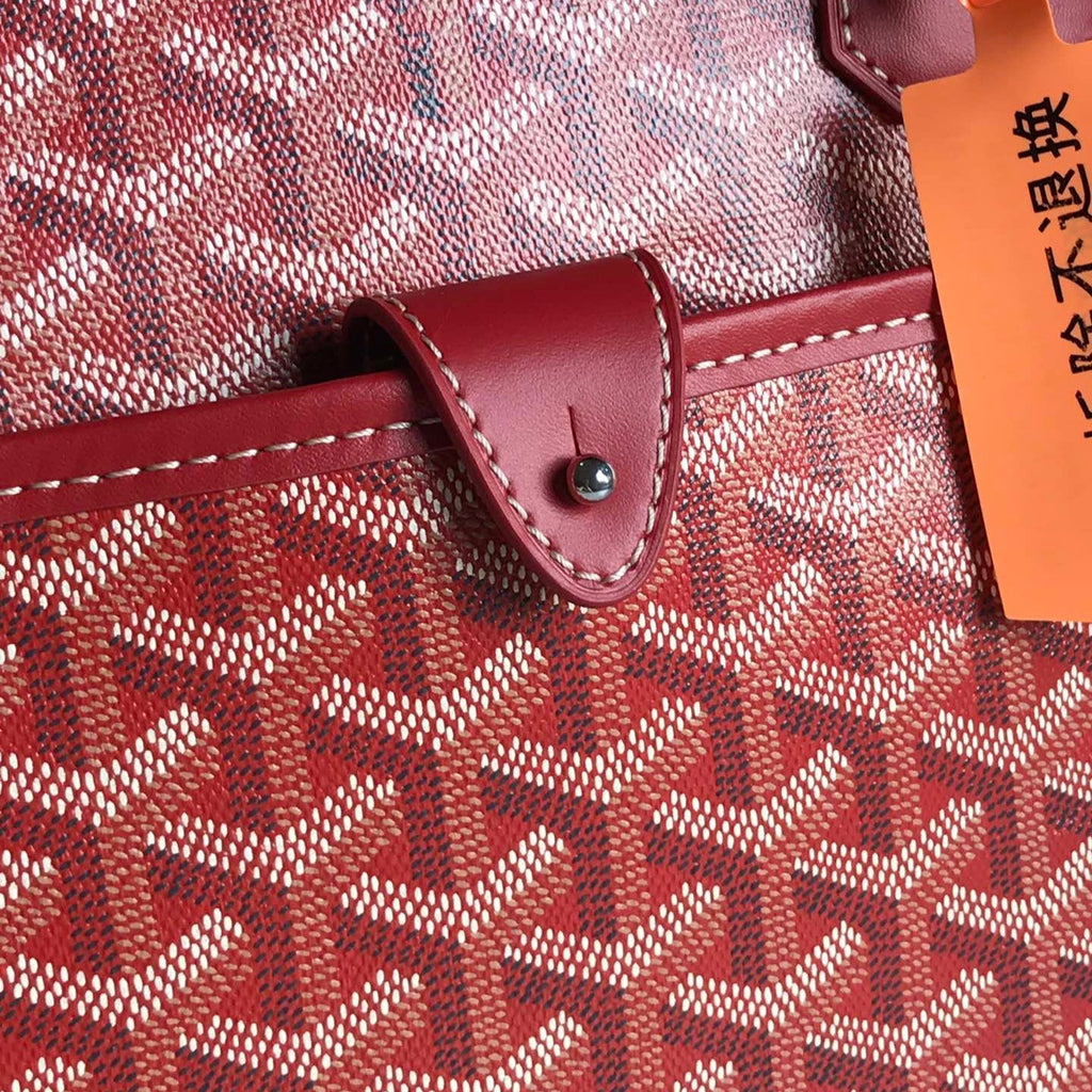 SAINT JEANNE BAG 35 IN RED GOYARDINE CANVAS AND CALFSKIN