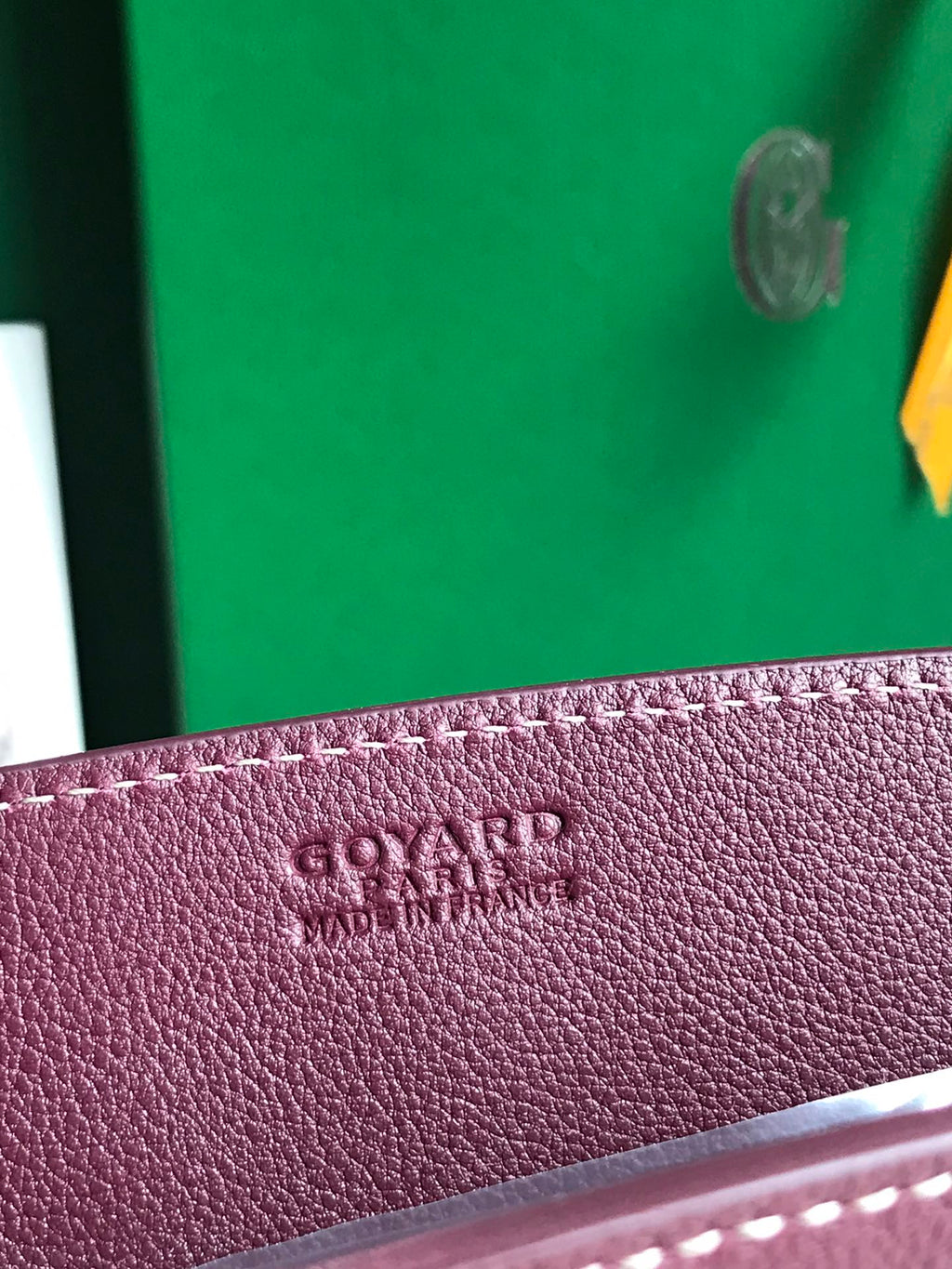 ROUETTE STRUCTURÉ MINI BAG 21 IN WINE RED GOYARDINE CANVAS AND CALFSKIN