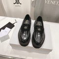 CHUNKY LOAFER IN BLACK POLISHED BULLSKIN