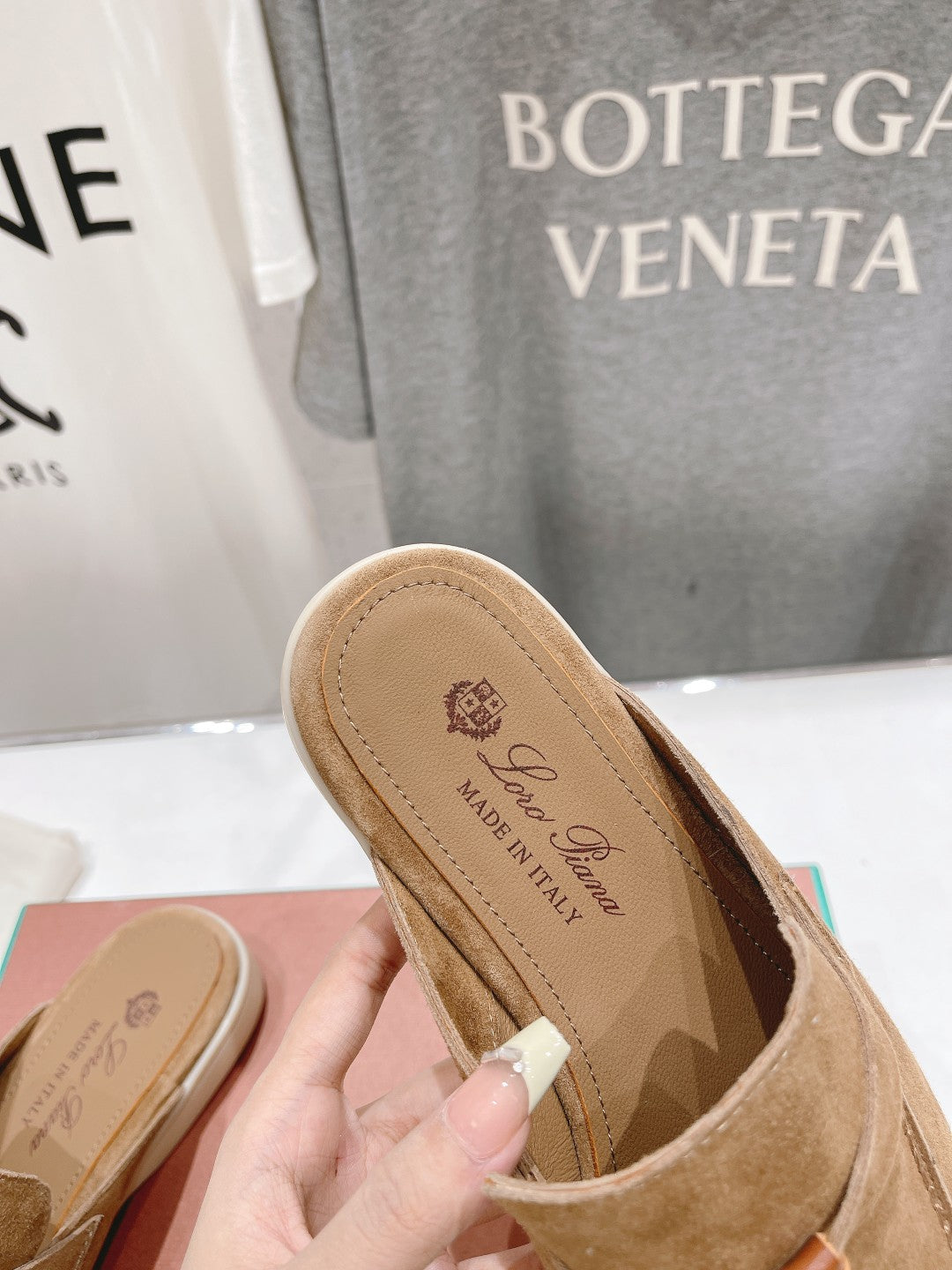 LP CHARMS WALK BABOUCHE LOAFERS COPPER SUEDE