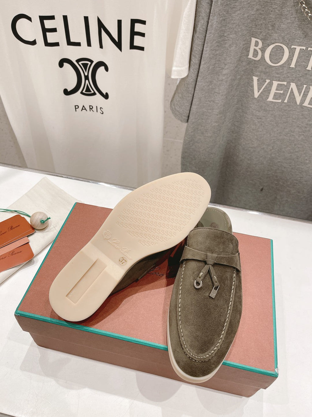 LP CHARMS WALK BABOUCHE LOAFERS CEDAR SUEDE