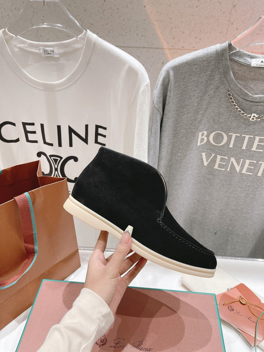 LP HIGH TOP OPEN WALK LOAFERS BLACK SUEDE