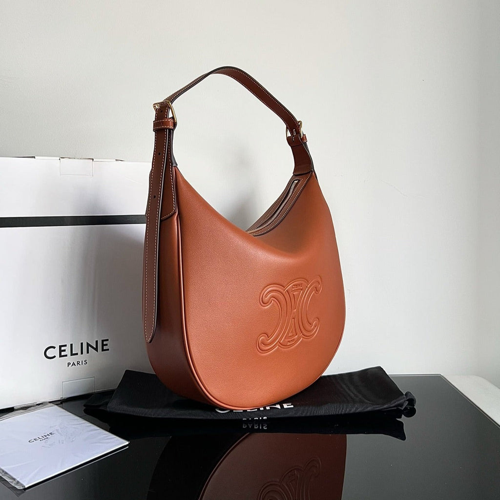 TRIOMPHE 31 TAN BROWN CALFSKIN