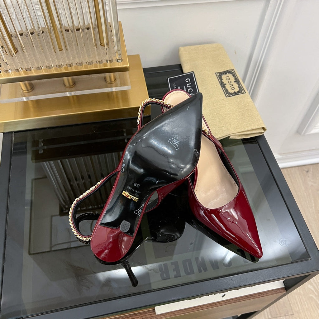 GG SIGNORIA SLINGBACK PUMP JAM LAMBSKIN