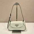 FLAP BAG 25 IN WHITE SMOOTH CALFSKIN TRIANGLE LOGO