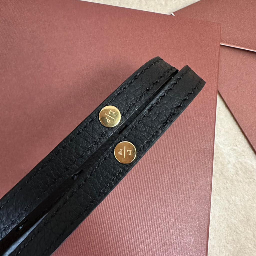 EXTRA POCKET BACKPACK L23.5 IN DARK BLUE CALFSKIN WITH GOLD HARDWARE